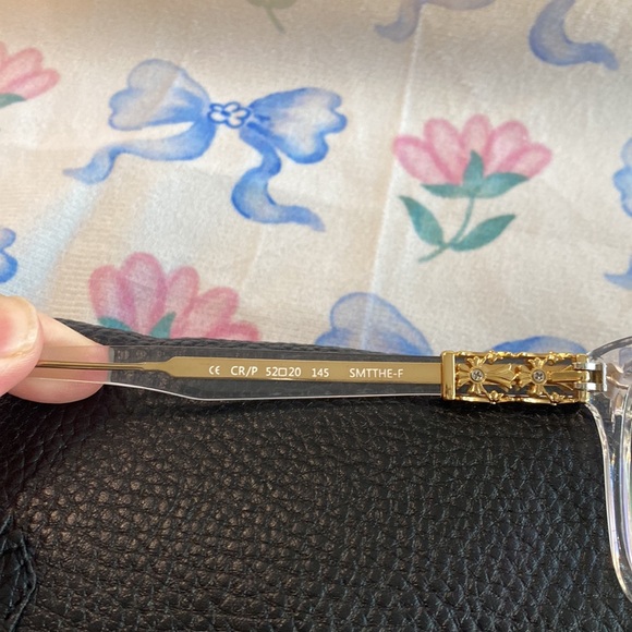 Chrome Hearts Hard Transparent Gold Cross Sunglasses - Picture 3 of 6